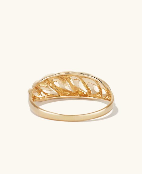 Thin Crescent Dome Ring